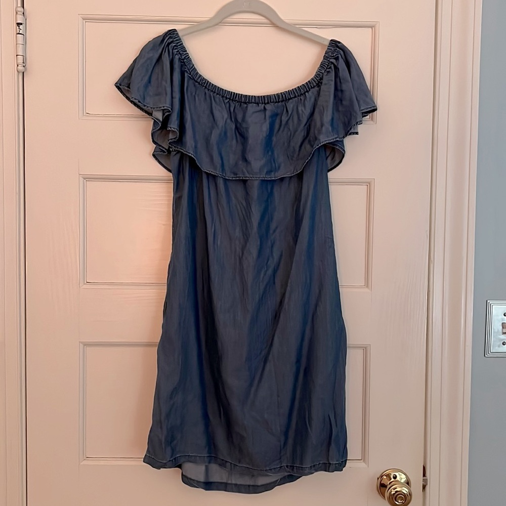 Tommy Bahama Chambray Off-the-Shoulder Dress (or cover-up) with Pockets
